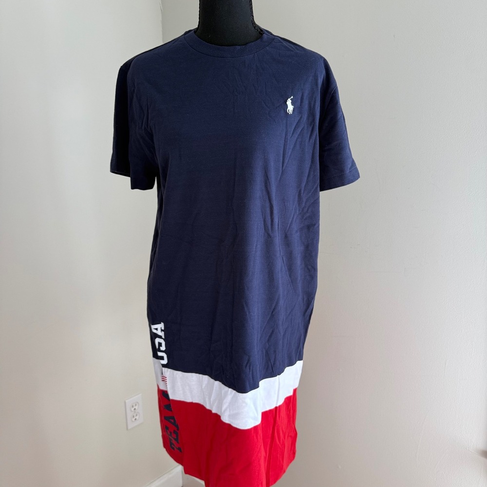 Polo Ralph Lauren Team USA 2020 Olympics T-Shirt Dress Women's M NWT